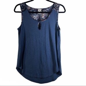 Anthropologie Akemi + Kin Blue Paisley Tank Top XS